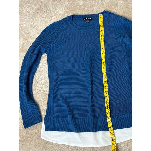Hilary Radly Crew Neck long Sleeve Sweater With White Layered Hem
Royal Blue M - Picture 7 of 7